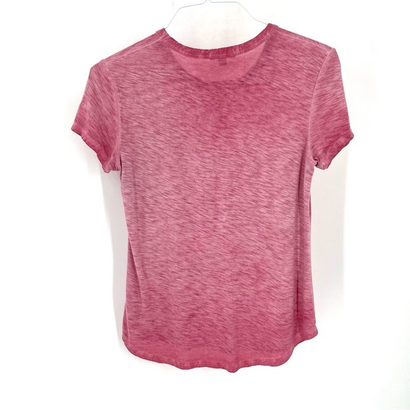 JAMES PERSE Pink Sun-Dyed Round Neck Short Sleeve Minimalist Luxury T-Shirt Top - Picture 5 of 7